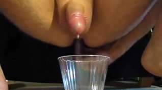 Online film Long prostate milking session into cup