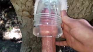 Online film Fleshlight cock milking in the wood