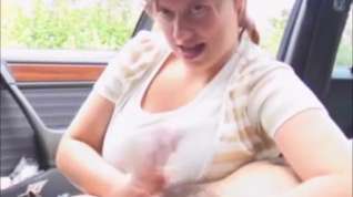Online film Whore with big breasts has sex in car