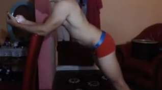 Online film Hot romanian guy shows his body on cam