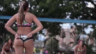 Online film Volleyball girls jerk off challenge
