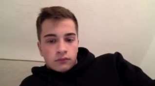 Online film Greek cute boy cums on webcam