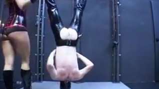 Online film Mistress dominating her slave in front of her other slaves