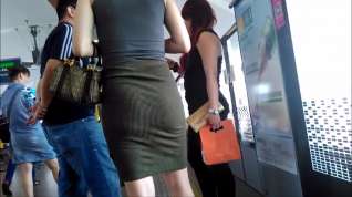 Online film Public tight skirt 12