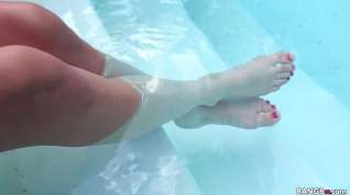 Online film Cute Barely Legal Petite Drilled By Pool