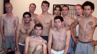 Online film Adam Loren & Aires & Ayley Nyce & Clay Costley & Cody Marsh & Cory Woodall & D.J. in Gay Bukkake Party Scene 3 - Bromo