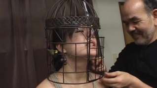 Online film Subtitled Japanese CMNF BDSM nose hook bird cage play