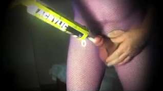Online film shemale sounding injection urinates in the urethra with
