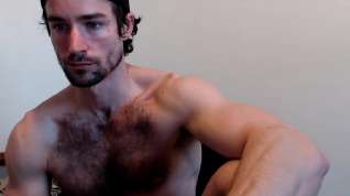 Online film Muscle hairy man jerk off