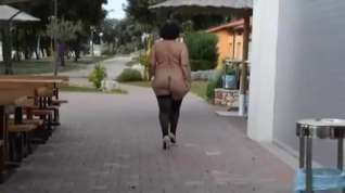 Online film Fat ass mature walking naked in public