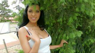 Online film Her natural breast explodes from her tight shirt
