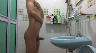 Online film Asian Chinese twink showering