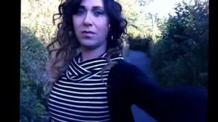 Online film tranny stripping and flashing down by the cycle track