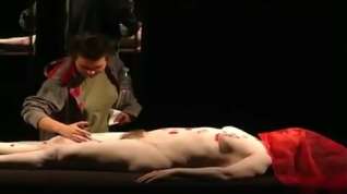 Online film a hairy woman nude in theatre