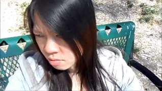 Online film azn swallows my seed in the park after breakfast