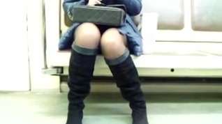 Online film watching sexy legs in metro