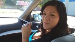 Online film woman smoking in car 1