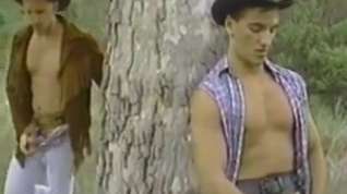 Online film Cowboys tease each other wanking