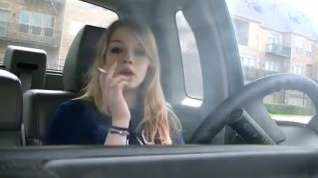 Online film woman smokin' in car 3