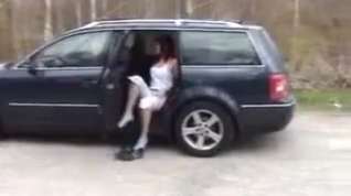 Online film Slutty german redhead sucks in a car and at home