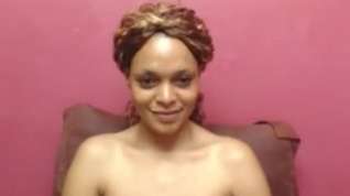 Online film Light skinned ebony babe with big love melons webcam