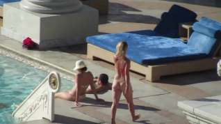 Online film Las Vegas Pool Voyeur - PAWG in White Thong
