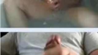 Online film Blonde teen going hard with water jet in the bath tub