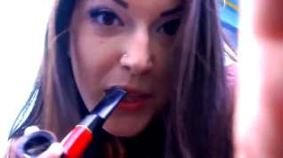 Online film The smoke fetish queen Alexxxya smoking pipe