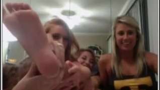 Online film Girls show sexy feet on webcam compilation