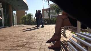 Online film Candid feet in sandals (faceshot included)