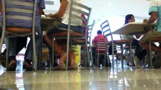 Online film Pretty mexican girl shoeplaying in the mall