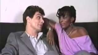 Online film White guy gets a bj from a black gal in vintage porn