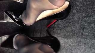 Online film Stomp pedal with slippery christian louboutin high heels