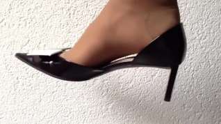 Online film Excellently shoeless and dangling with louis vuitton high heels