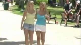 Online film two Hot Blonde Teens Flash & Play In Public!