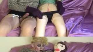 Online film Crossdresser gay fucks a fuck doll on camera