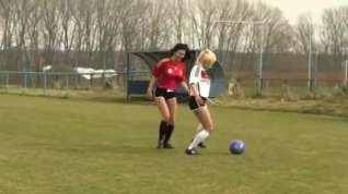 Online film Two Sexy Teen Girls Outdoor Lesbian Football Fun