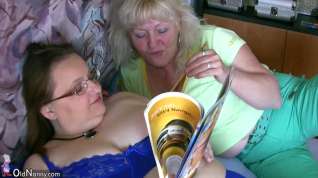 Online film OldNanny Chubby granny and old granny masturbating on the bed