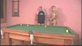 Online film Sweet Blonde Splitted In Billiards