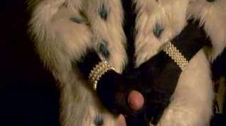Online film Cumshot in fur coat