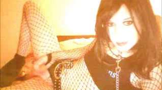 Online film TS in fishnet homemade solo