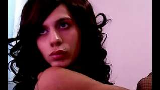 Online film Turkish pierced crossdresser in softcore posing