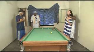 Online film teen TS banged on pooltable