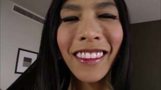 Online film Asian shemale Nat is naughty and horny as she plays her cock