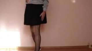 Online film Crossdresser in lingerie