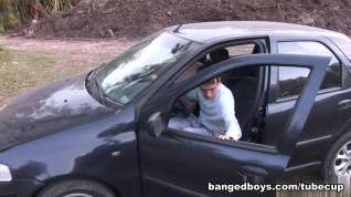 Online film BangedBoys Video: Car Action