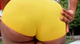 Online film Appetizing black girl shows big ass before hot fucking
