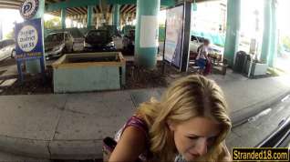 Online film Teen Dixie gives road head and screwed by stranger dude