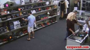 Online film Hot blonde milf banged at the pawnshop to earn extra money
