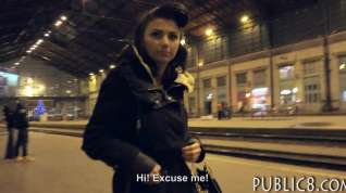 Online film Czech girl picked up on train station and fucked for cash